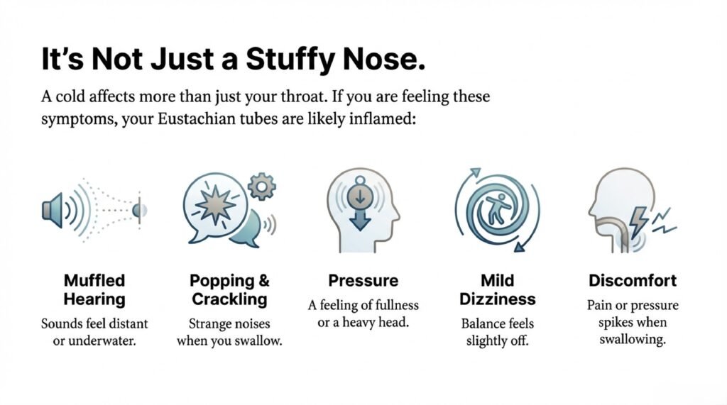Symtomps of blocked ears