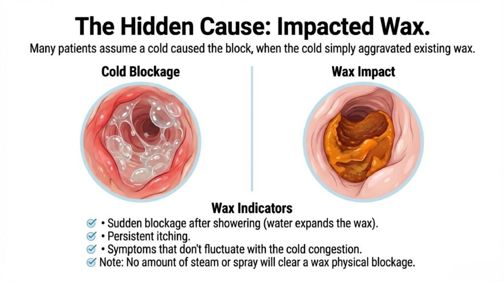 The hiddedn cause of ear blockage due to cold
