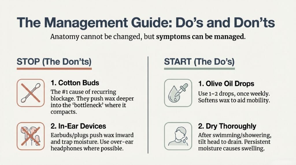 Do and don'ts for narrow ear canals in adults